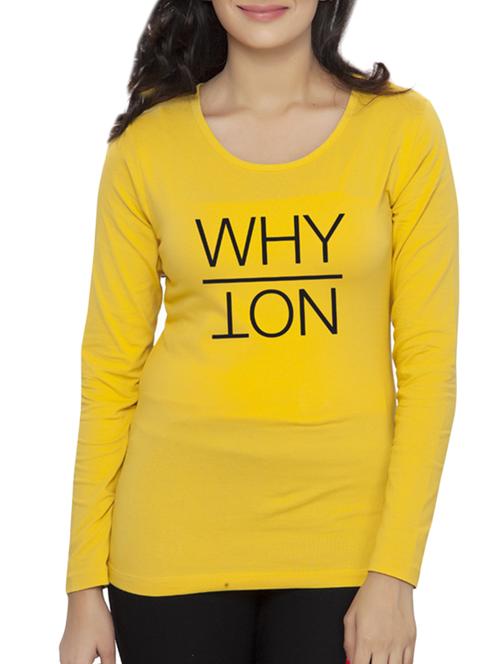 yellow printed cotton tee - 14900842 - Very Small Image - 1