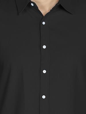 black cotton casual shirt - 14901096 - Standard Image - 4
