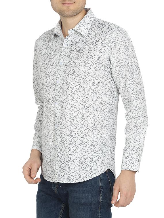 white cotton casual shirt - 14901103 - Zoom Image - 2