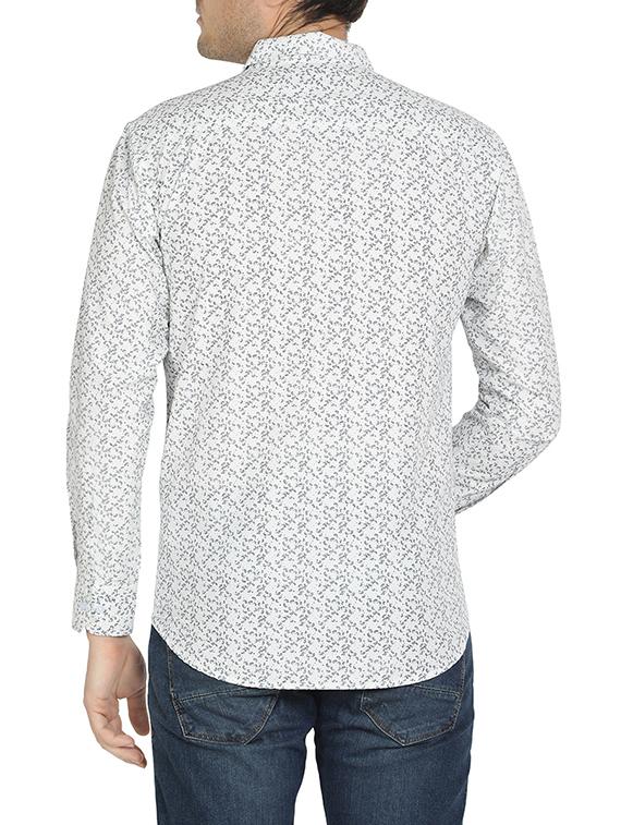 white cotton casual shirt - 14901103 - Zoom Image - 3