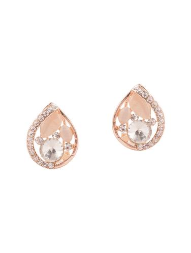 gold metal studs earrings - 14901358 - Very Small Image - 1