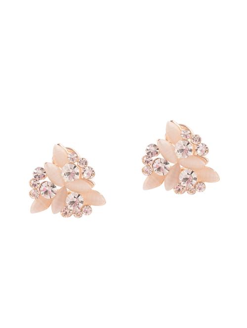 gold metal studs earrings - 14901366 - Very Small Image - 1