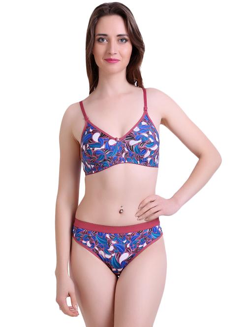 multi colored bra and panty set - 14901736 - Standard Image - 1