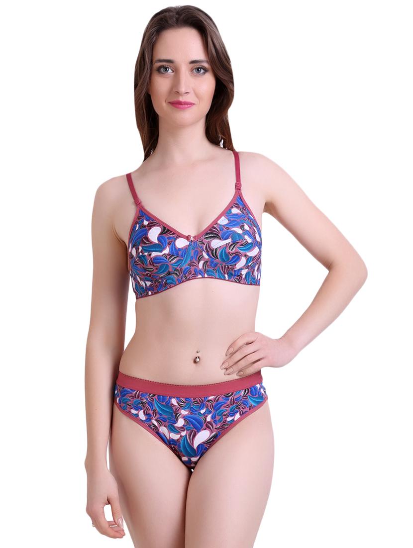 set of 2 multi colored bra and panty set - 14901739 - Zoom Image - 4