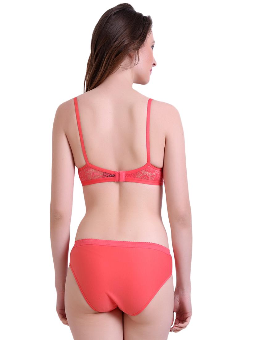 pink hosery bra and panty set - 14901741 - Zoom Image - 3