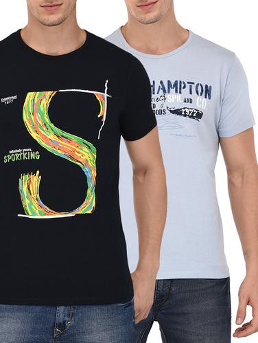 multi colored cotton combos t- shirt (Set of 2) - 14902103 - Very Small Image - 1