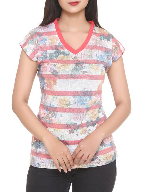 white printed tee - 14902293 - Standard Image - 1