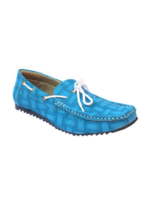 blue leatherette slip on loafer - 14902397 - Standard Image - 1