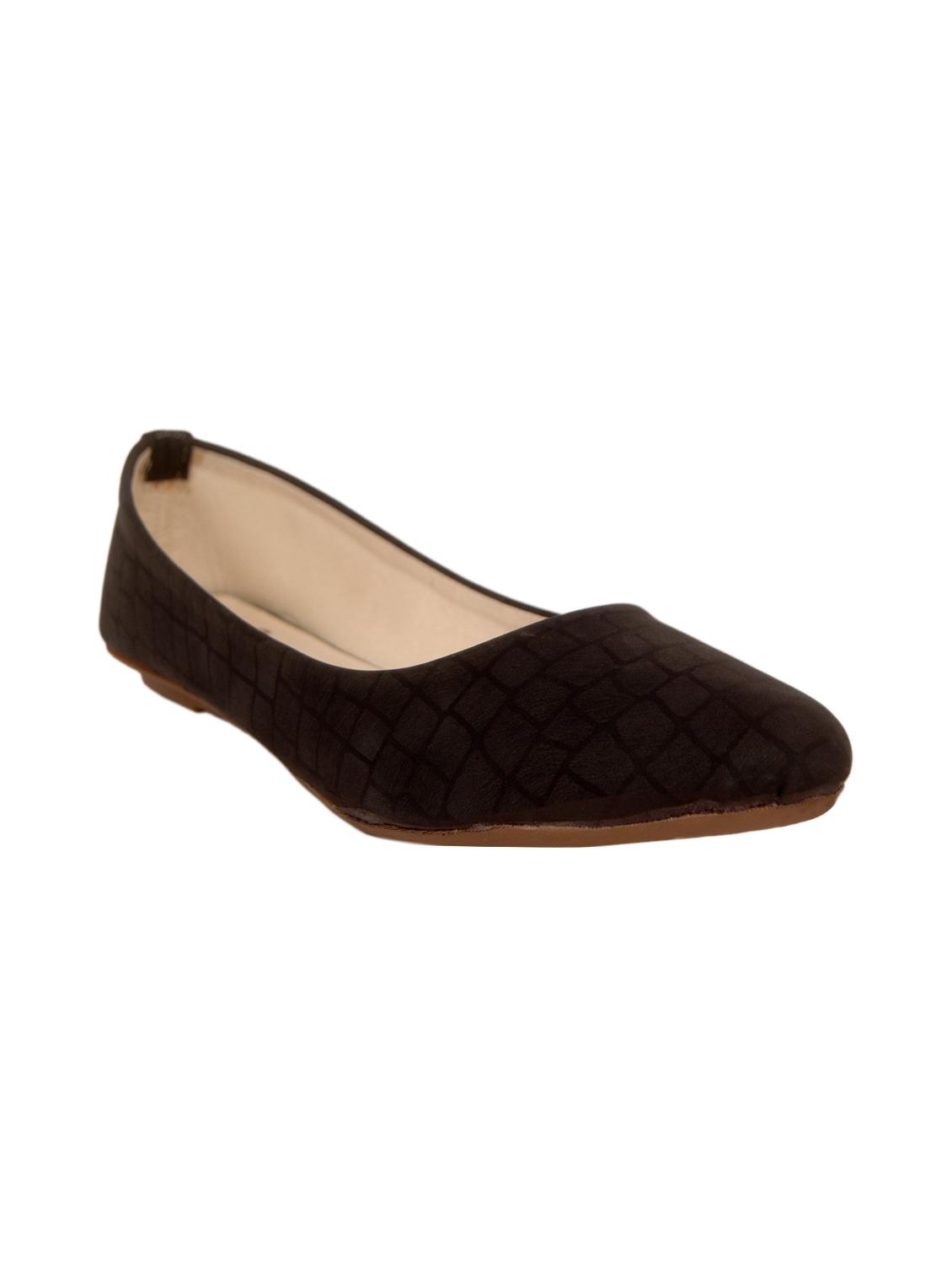 black faux leather slip on ballerina - 14902410 - Zoom Image - 1