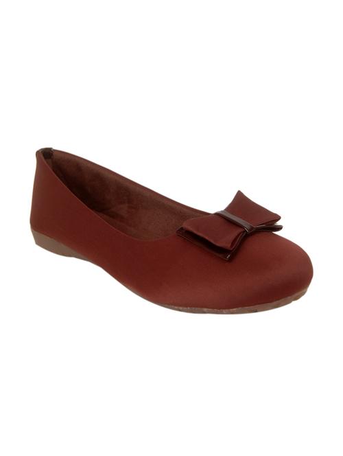 brown faux leather slip on ballerina - 14902416 - Standard Image - 1