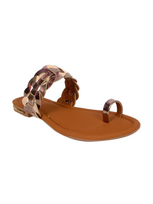 gold one toe sandal - 14902431 - Standard Image - 1