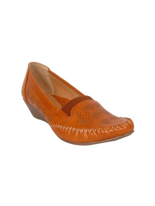 tan faux leather slip on loafers - 14902449 - Standard Image - 1