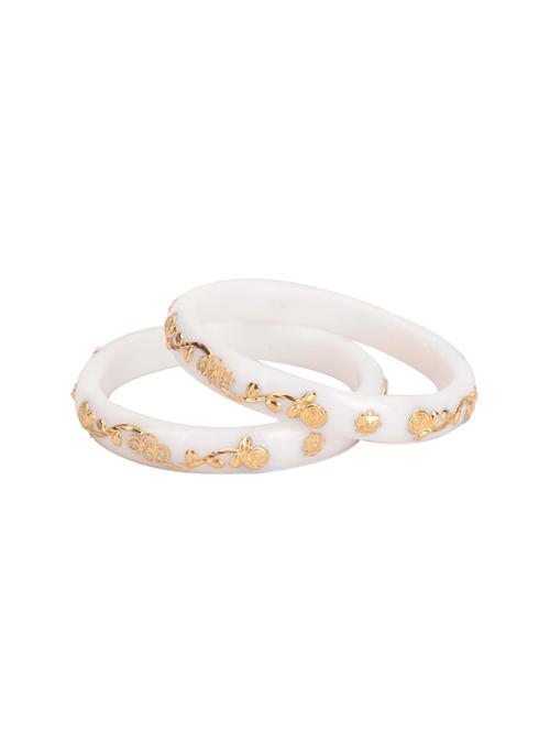 White Shakha & Pola Bangles - 14902546 - Very Small Image - 1