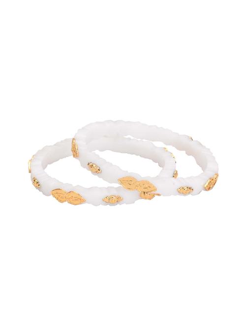 White Shakha & Pola Bangles - 14902549 - Very Small Image - 1