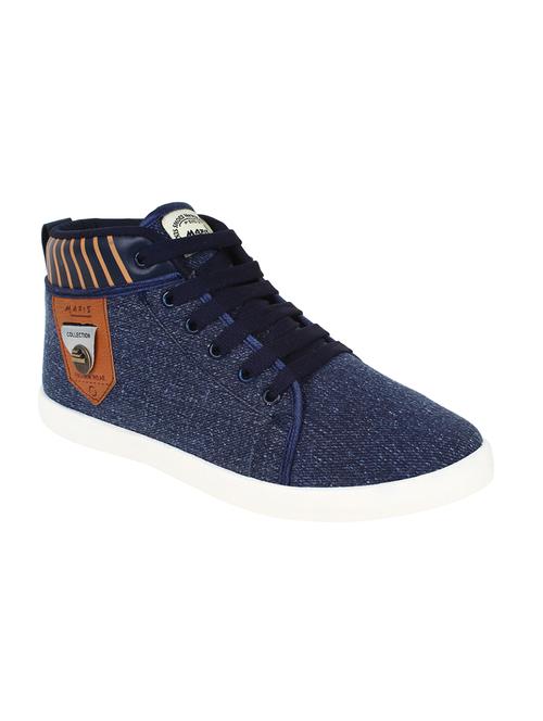 blue Canvas lace up sneaker - 14902635 - Very Small Image - 1