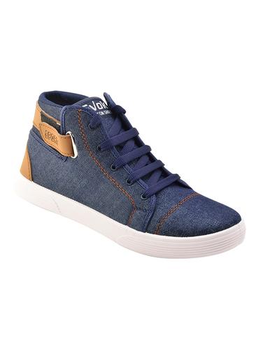 blue Canvas lace up sneaker - 14902636 - Very Small Image - 1