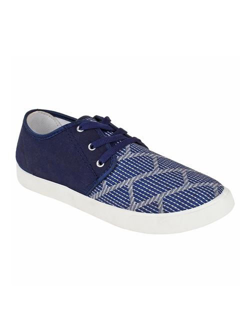 blue Canvas lace up sneaker - 14902642 - Very Small Image - 1