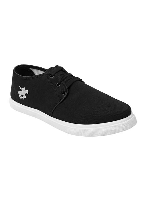 black Canvas lace up sneaker - 14902649 - Very Small Image - 1