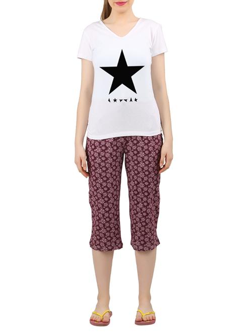 multi colored nightwear capri set - 14902696 - Very Small Image - 1