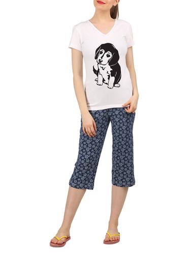 multi colored nightwear capri set - 14902713 - Very Small Image - 1