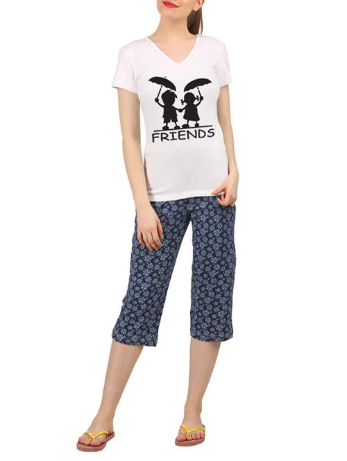 multi colored nightwear capri set - 14902722 - Very Small Image - 1