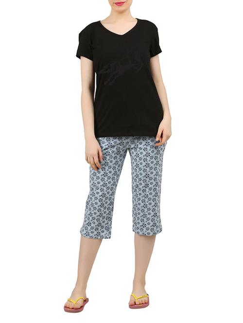 multi colored nightwear capri set - 14902751 - Very Small Image - 1