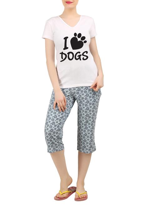 multi colored nightwear capri set - 14902766 - Very Small Image - 1