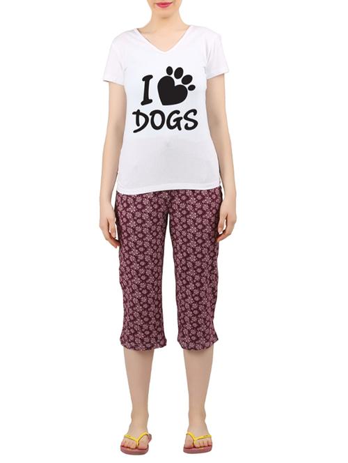 multi colored nightwear capri set - 14902768 - Very Small Image - 1