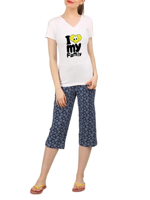 multi colored nightwear capri set - 14902776 - Very Small Image - 1