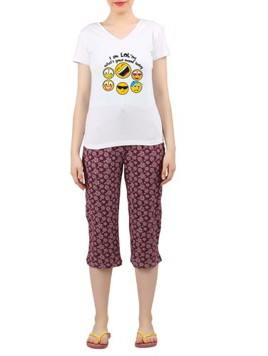 multi colored nightwear capri set - 14902804 - Very Small Image - 1