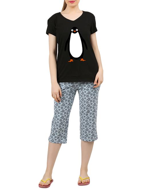 multi colored nightwear capri set - 14902823 - Very Small Image - 1