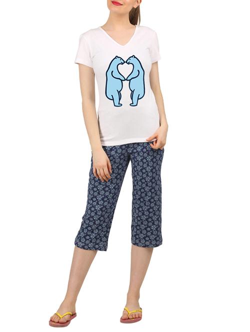 multi colored nightwear capri set - 14902830 - Very Small Image - 1