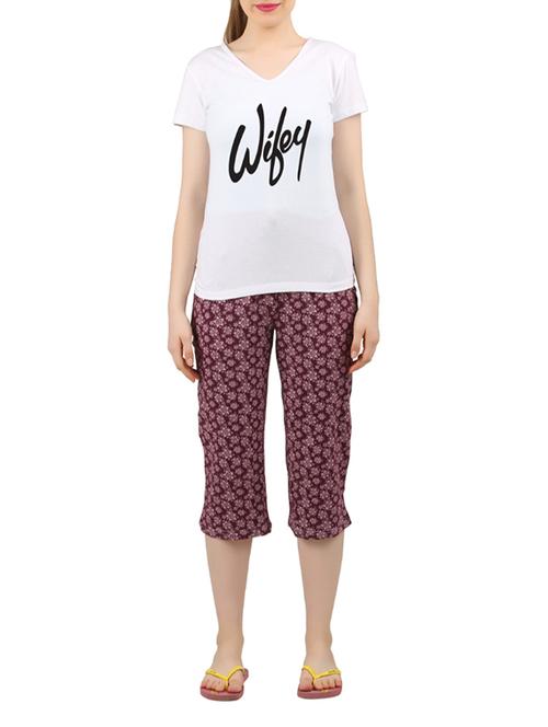 multi colored nightwear capri set - 14902849 - Very Small Image - 1