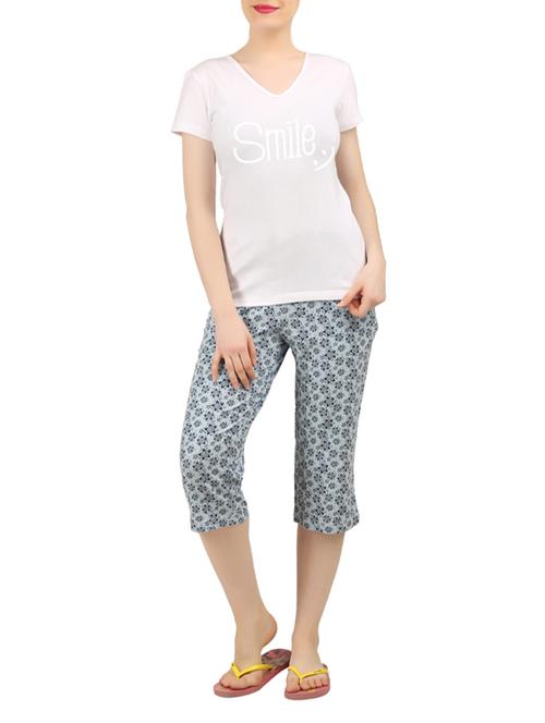 multi colored nightwear capri set - 14902856 - Very Small Image - 1