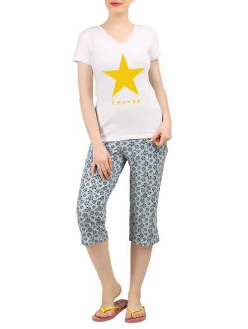 multi colored nightwear capri set - 14902865 - Very Small Image - 1