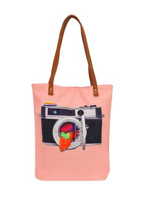 pink canvas regular shopping bag - 14902952 - Standard Image - 2