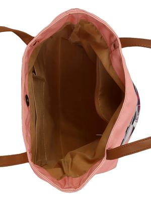 pink canvas regular shopping bag - 14902952 - Standard Image - 3