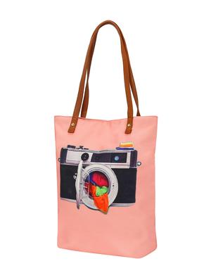 pink canvas regular shopping bag - 14902952 - Standard Image - 4