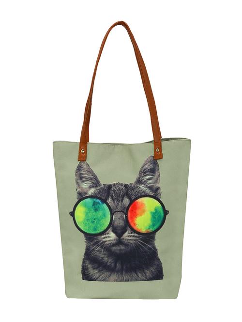 green canvas regular shopping bag - 14902953 - Standard Image - 1