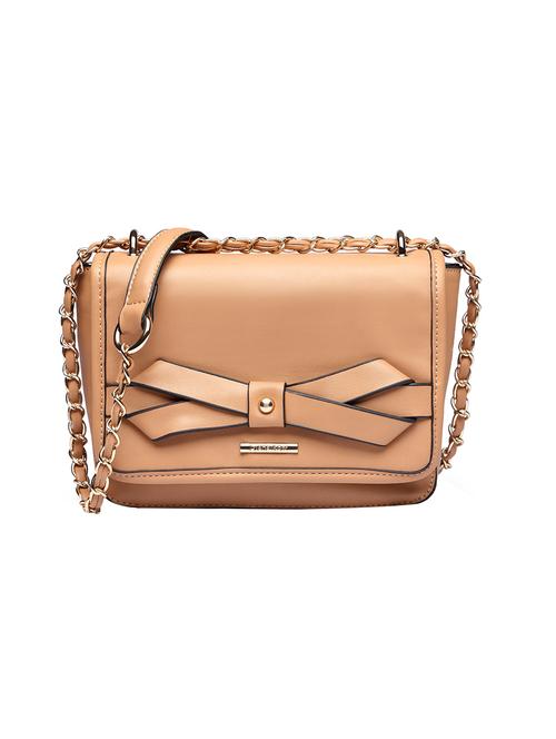 nude leatherette sling bag - 14902963 - Standard Image - 1