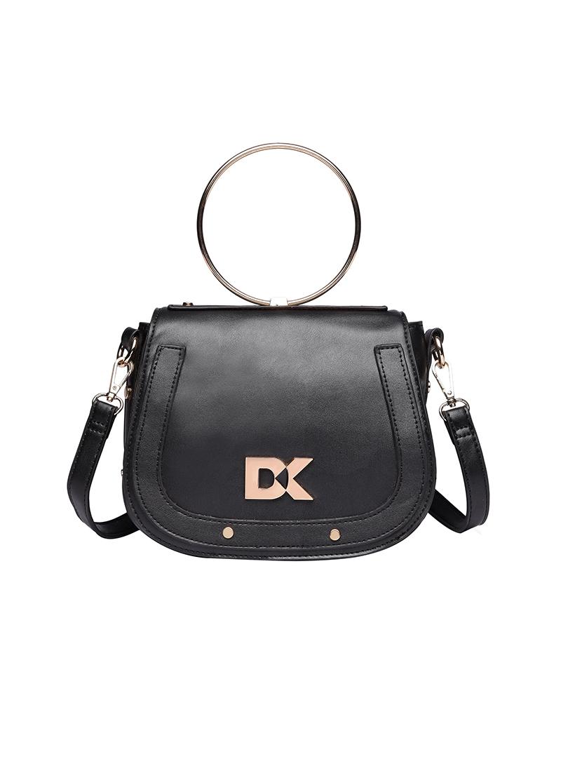 black leatherette regular sling bag - 14902968 - Zoom Image - 1