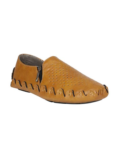 tan leatherette casual slipon - 14903004 - Very Small Image - 1