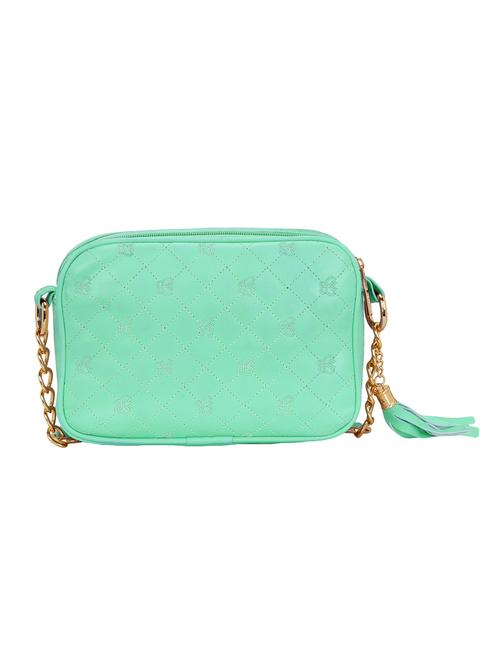 green leatherette regular sling bag - 14903025 - Standard Image - 1