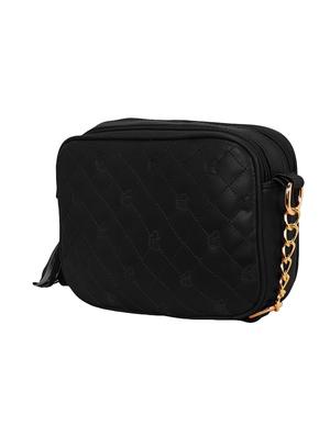 black leatherette regular sling bag - 14903026 - Standard Image - 4