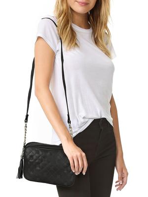 black leatherette regular sling bag - 14903026 - Standard Image - 5