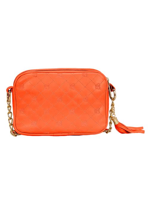orange leatherette regular sling bag - 14903027 - Standard Image - 1
