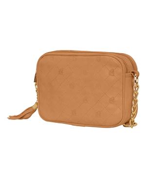 tan leatherette regular sling bag - 14903031 - Standard Image - 4