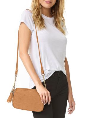 tan leatherette regular sling bag - 14903031 - Standard Image - 5
