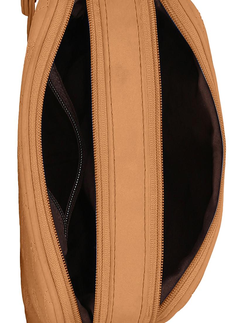 tan leatherette regular sling bag - 14903031 - Zoom Image - 3