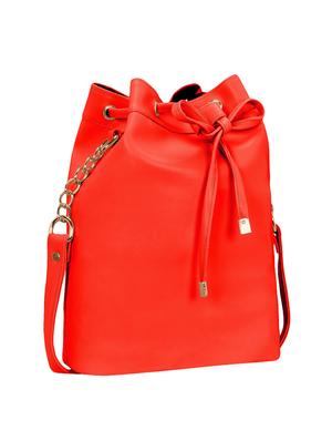 red leatherette (pu) regular sling bag - 14903036 - Standard Image - 4